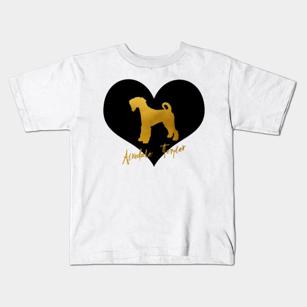 Airedale Terrier Kids T-Shirt by erzebeth